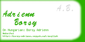 adrienn borsy business card